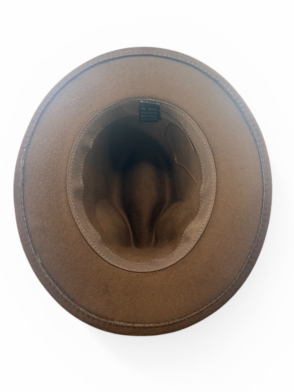 Brown Wide-Brimmed Felt Fedora,  Mountain,  Stage Big Brim , Panama hat - Picture 6 of 7